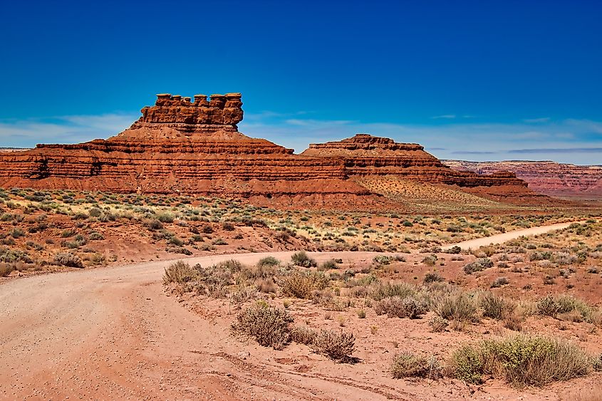 Seven Sailors Red Rock Formation in Valley of the Gods Utah