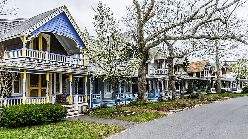 Gingerbread cottages in Oak Bluffs, on Martha's Vineyard