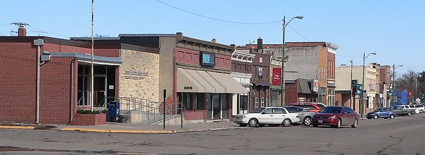 Downtown Stanton, Nebraska: north side of Ivy Street, east of 11th Street.
