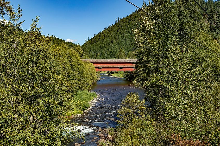 Office Covered Bridge, Westfir, Lane County, Oregon
