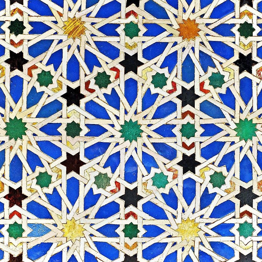 Arabic mosaic tiles of Al Andalus