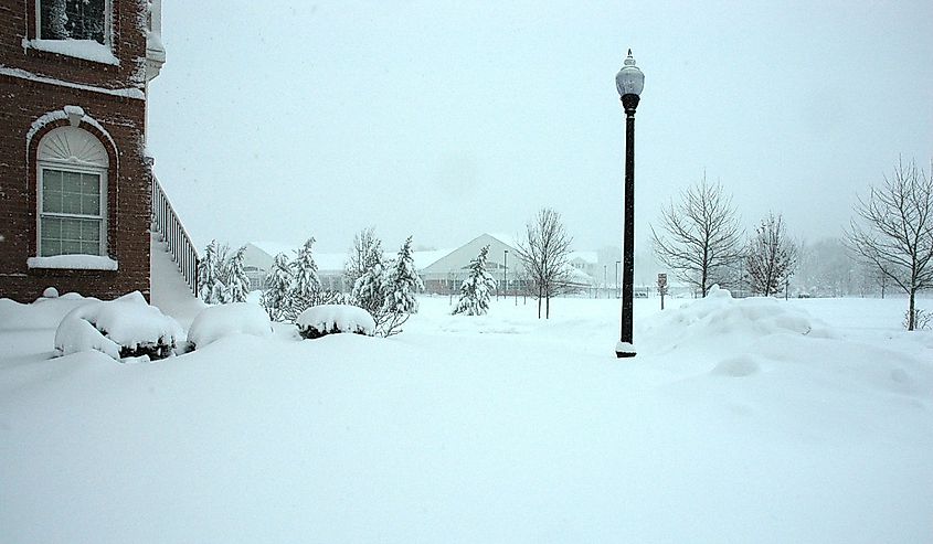 Full force of storm in community of South Riding, Virginia, on February 6