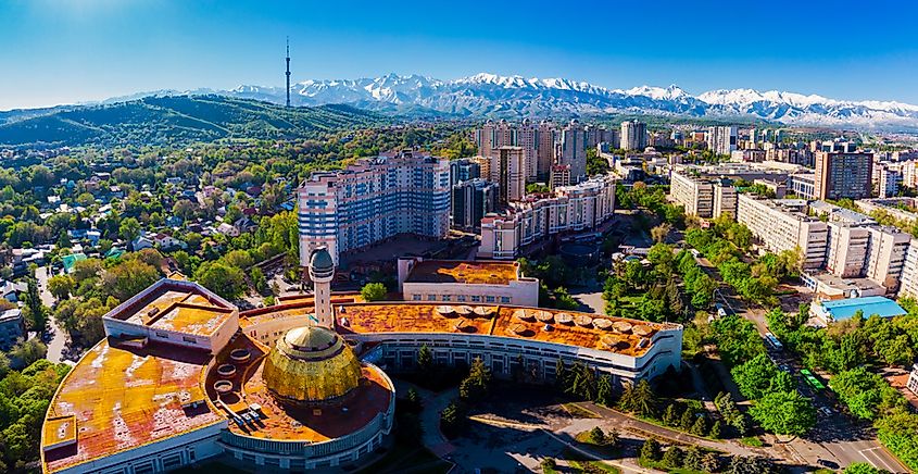 Panoramic view of Almaty city, Kazakhstan