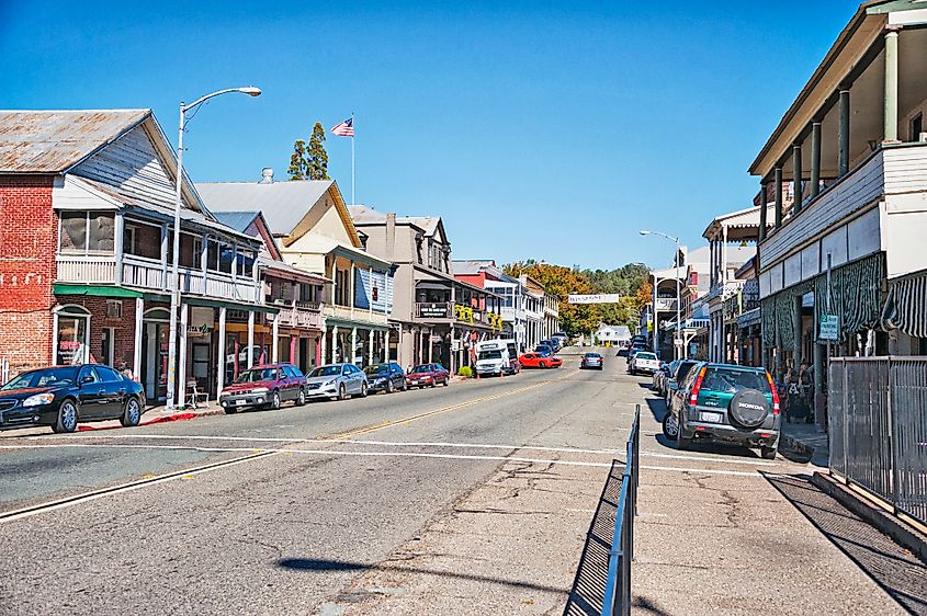 Main street in Sutter Creek, California.