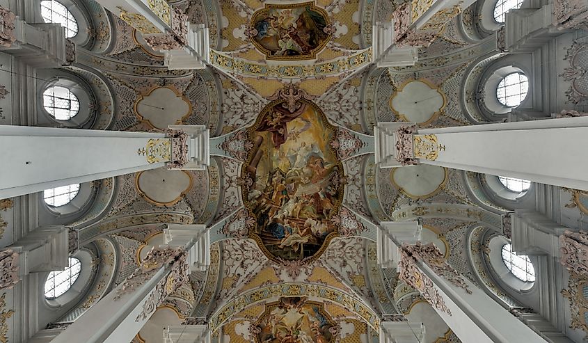 Interior of Heilig Geist Kirche or Church of the Holy Spirit in Munich, Germany