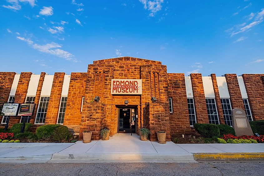Exterior view of the Edmond Historical Society And Museum in Edmond, Oklahoma