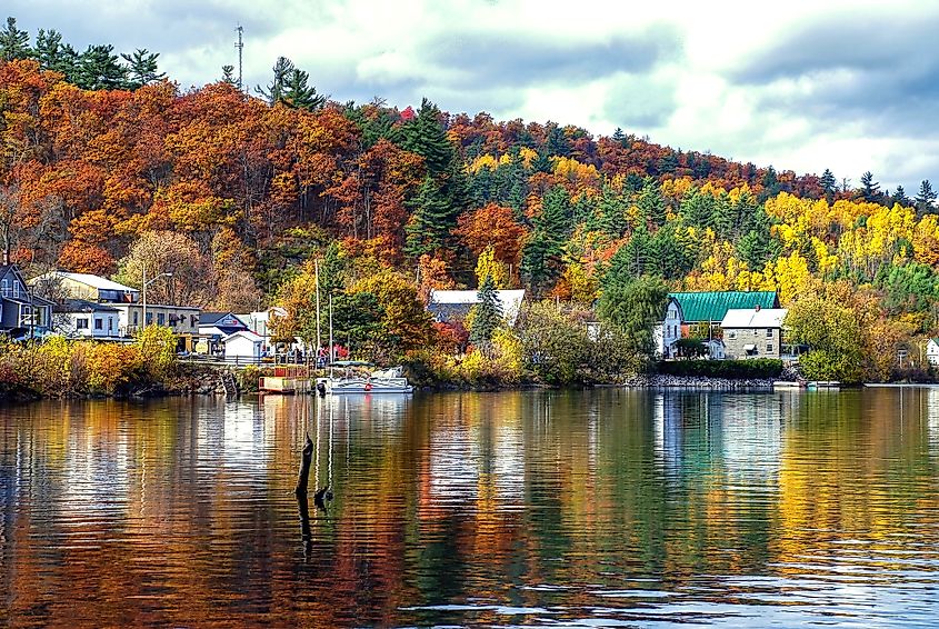 Wakefield, Quebec, Canada in autumn colors.