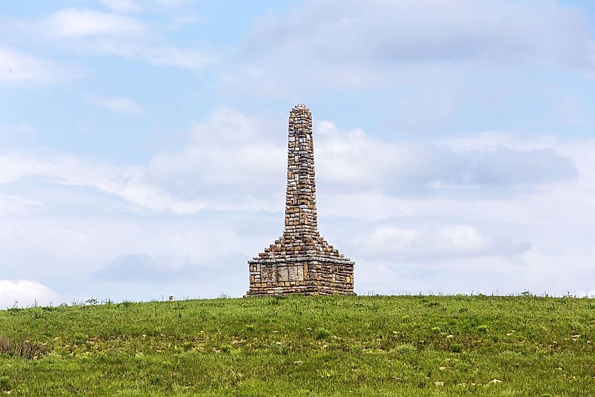 Kanza Monument along the Kanza Heritage Trail at Council Grove, Kansas