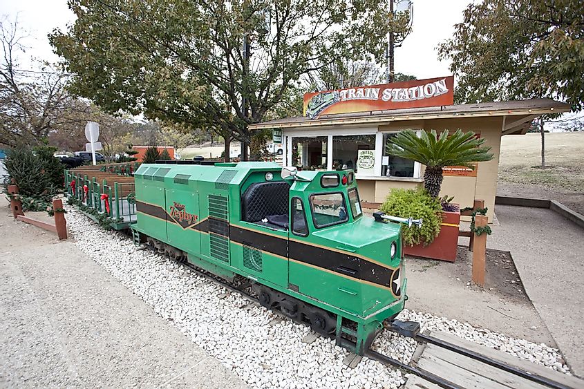 The Zilker Zephyr train in Zilker Park, Austin