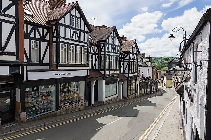 Clwyd Street in Ruthin, Wales.