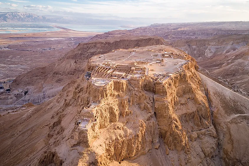 Masada. The ancient fortification in the Southern District of Israel. (Credit: photosounds via Shutterstock)