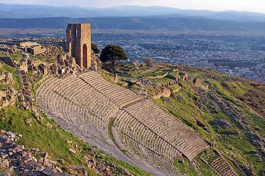 the ancient theater in the ancient city of Pergamon, Turkey