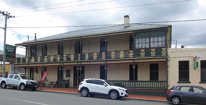Commercial Hotel at 2 Mary Street in Cygnet, Tasmania