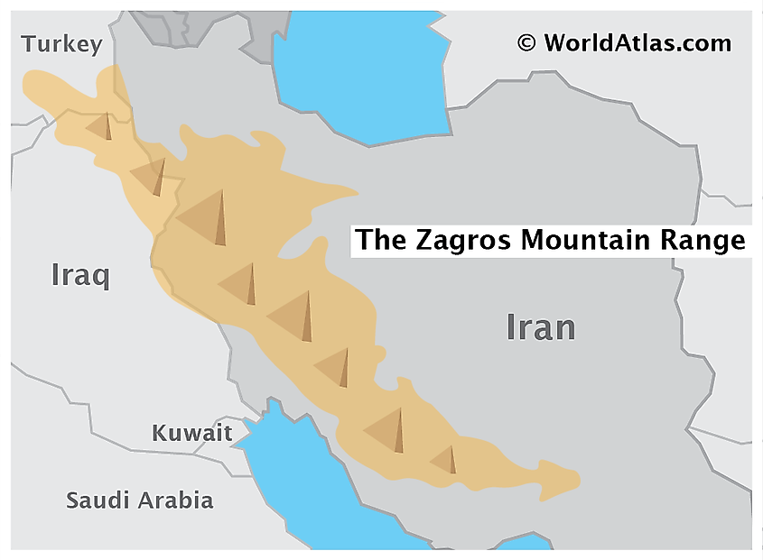 Zagros Mountains Map