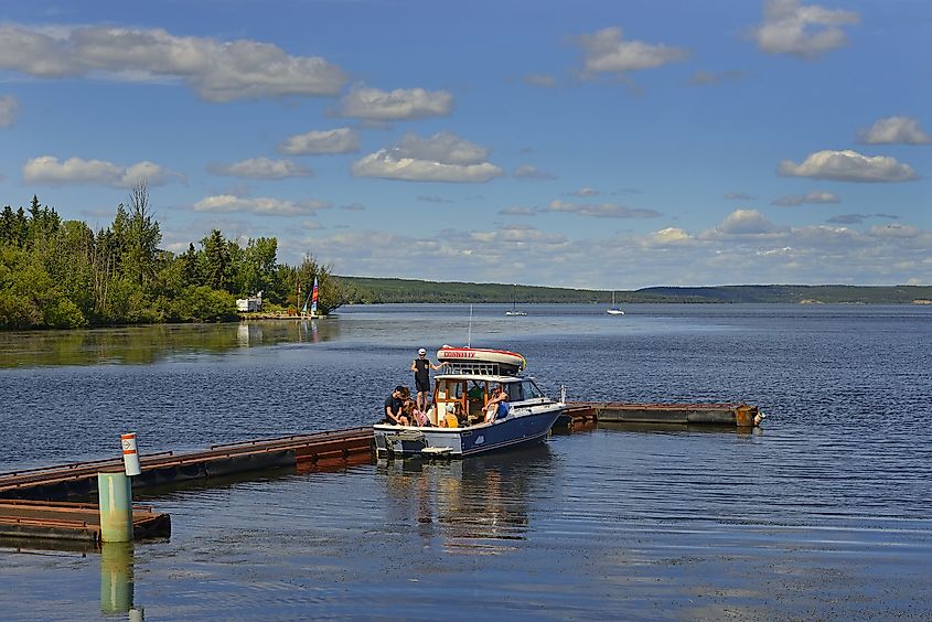The pier on Charlie Lake, British Columbia, Canada