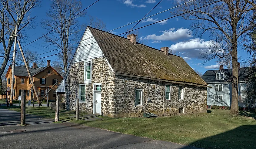 A historic house on Huguenot Street in New Paltz, New York.
