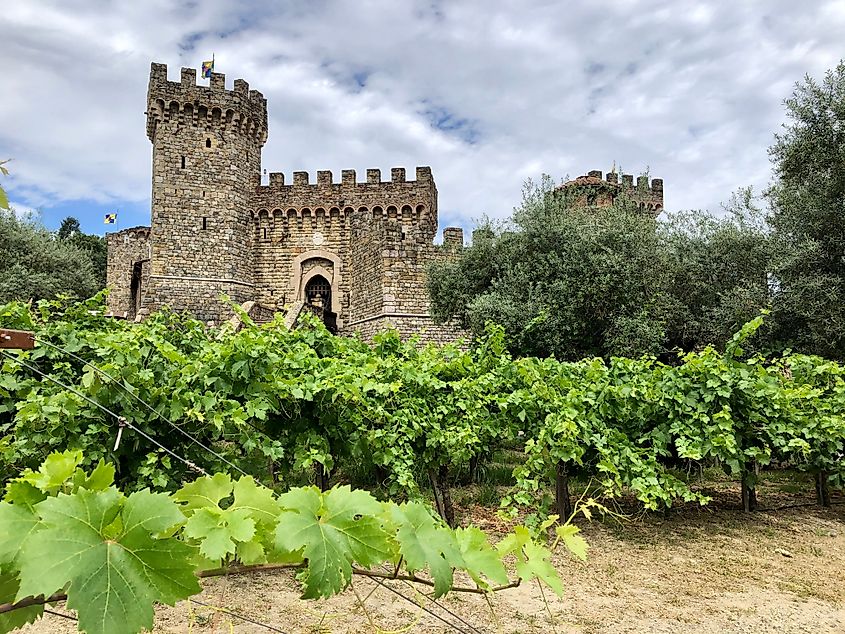 Castello di Amarosa, Calistoga, Napa Valley, California, in wine country