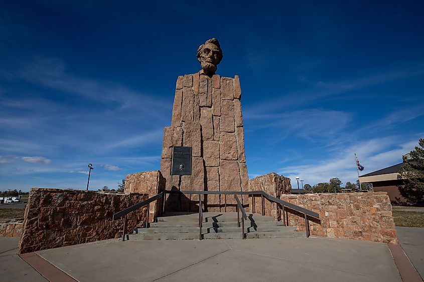 Abraham Lincoln Memorial Monument at Interstate 80 highway.