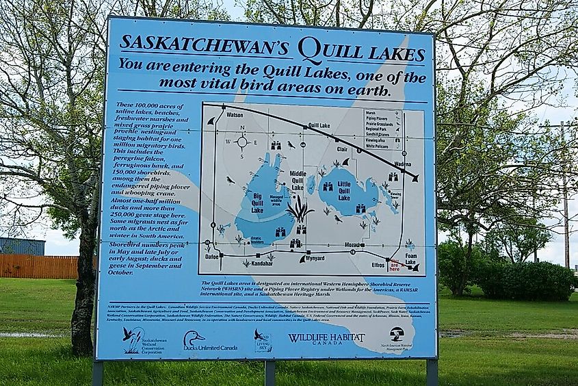 Map of Saskatchewan, Quill Lakes 