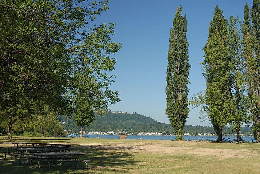 Lake Sammamish State Park, Washington, located at the southeastern end of the Sammamish Lake