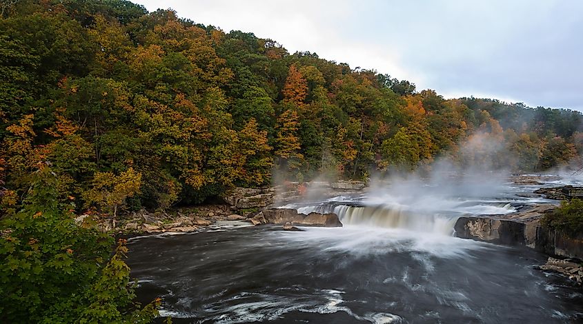 A waterfall in the Ohiopyle State Park.