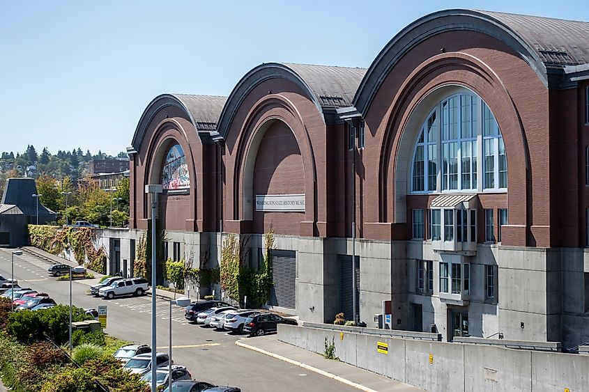 View of the exterior of the Washington State History Museum downtown