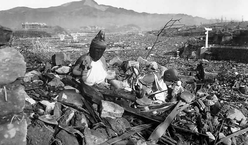 Ruins of Nagasaki, Japan, after atomic bombing