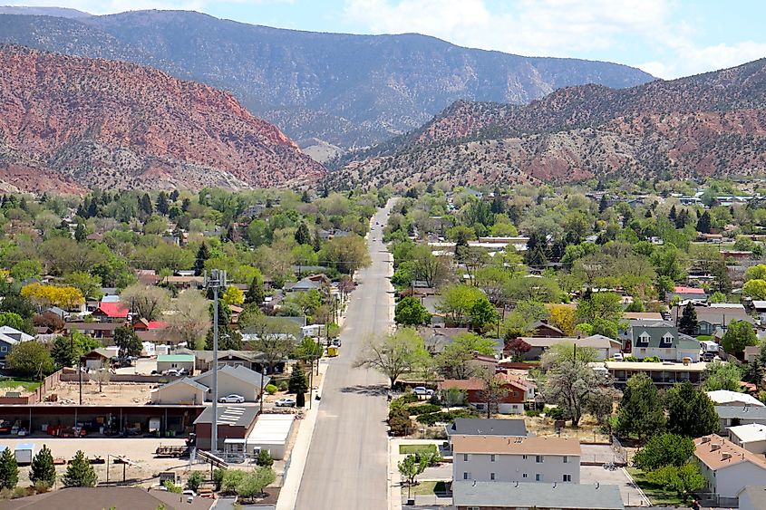 The mountain town of Cedar City, Utah.