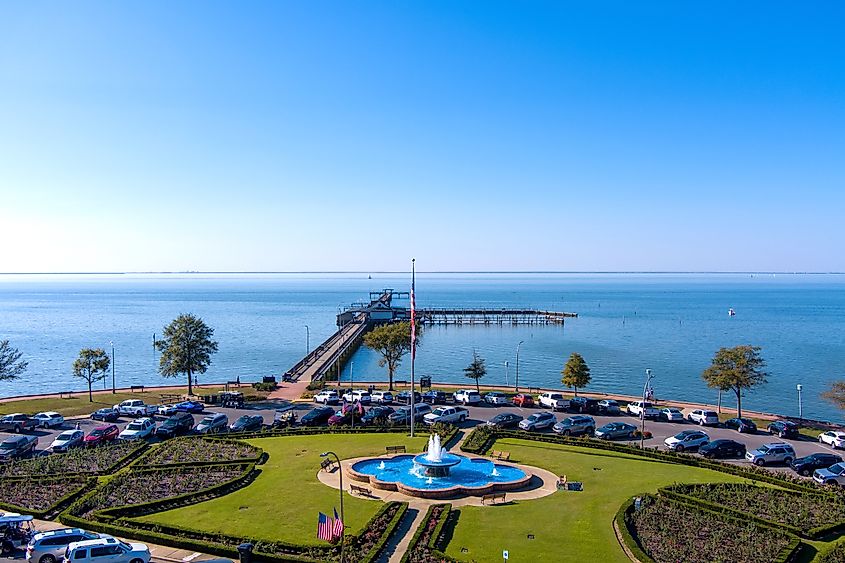 Mobile Bay at Fairhope, Alabama.