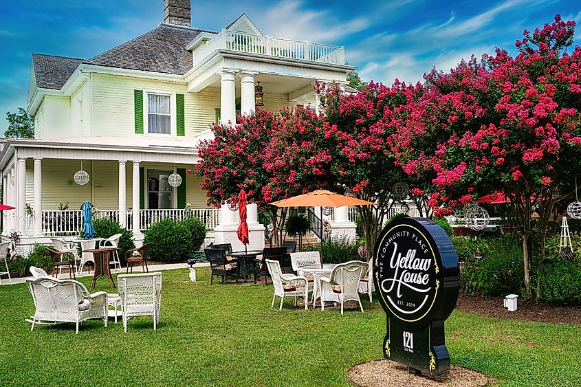 The Yellow House, a popular weekend gathering spot in Clayton, North Carolina