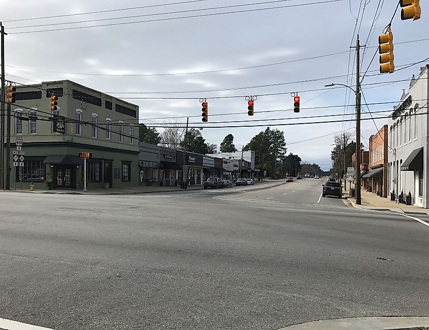 Buildings in downtown Lillington