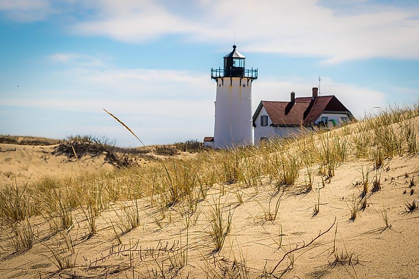 A lighthouse in Cape Cod, Massachusetts.