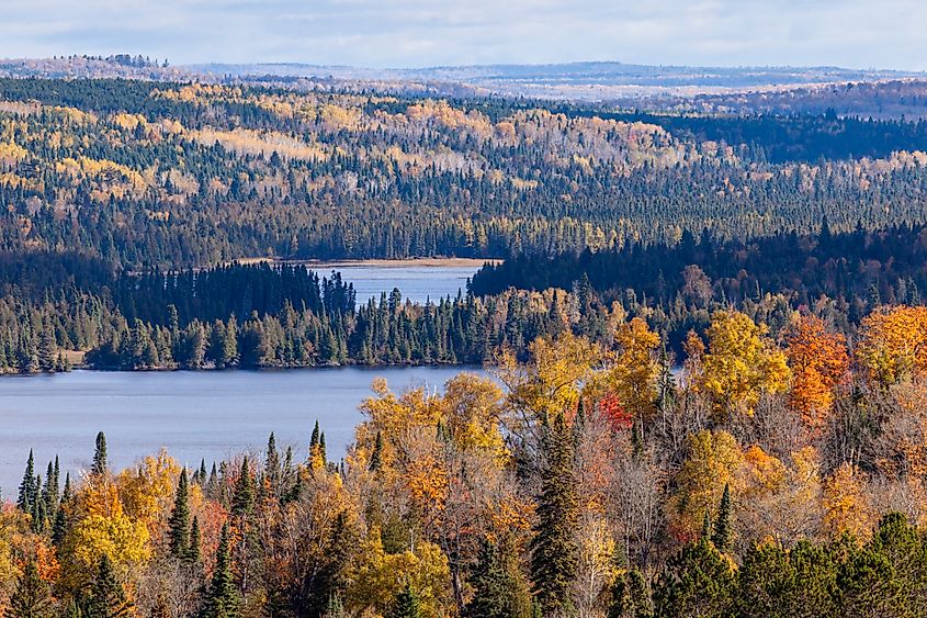 Superior National Forest. View of Caribou Lake and Bigsby Lake