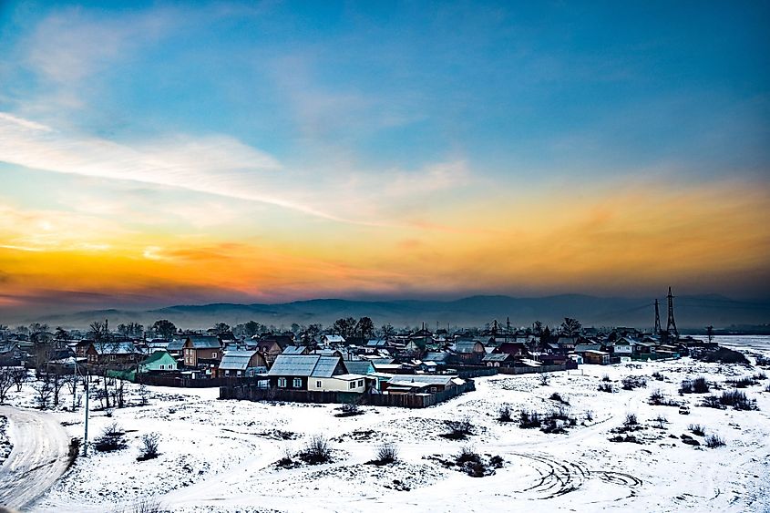 A beautiful village in Siberia