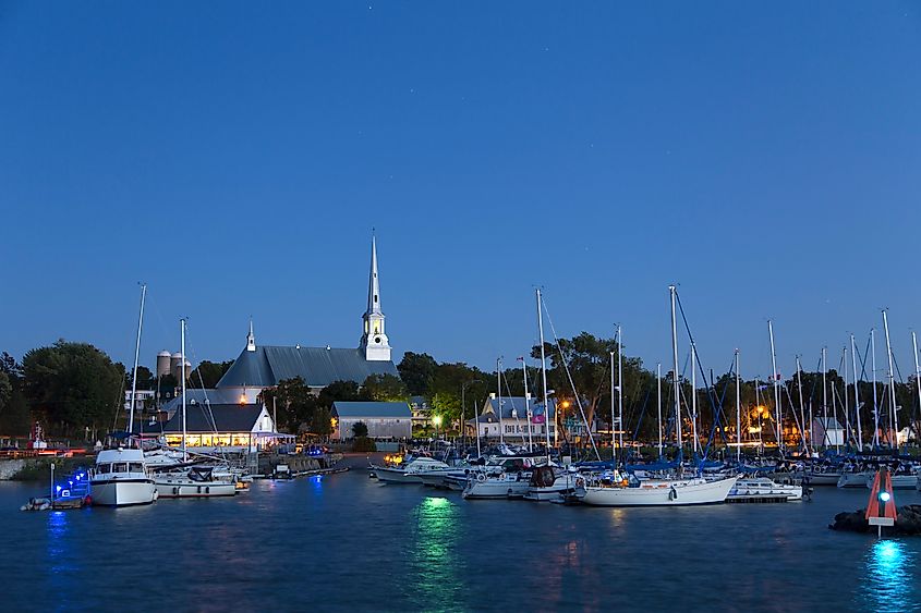 The marina at Saint-Michel-de-Bellechasse, Quebec, Canada.