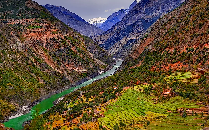 The Indus River in Karakoram, Pakistan.