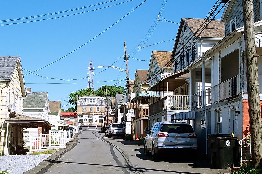 Street in Mollenauer, a former mining village in Bethel Park, Pennsylvania.
