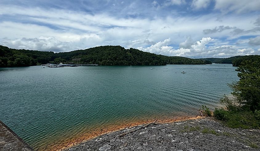 Beautiful lake view of Norris Dam State Park, Tennessee.