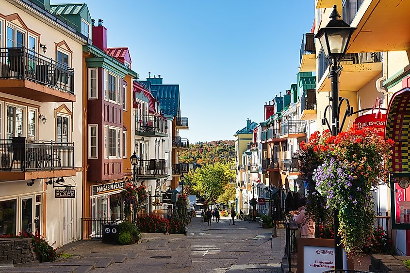 Street view of downtown Mont-Tremblant, Quebec