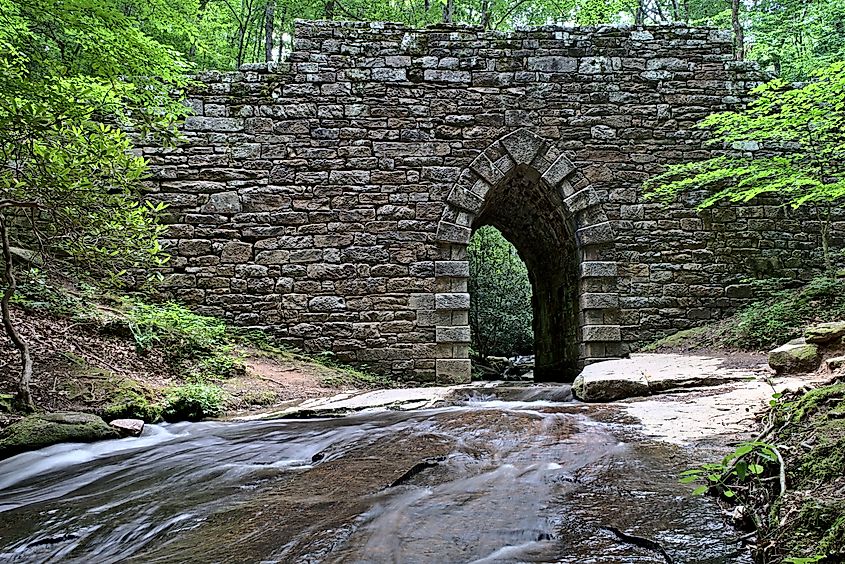 The historical Poinsett Bridge near Travelers Rest, South Carolina.