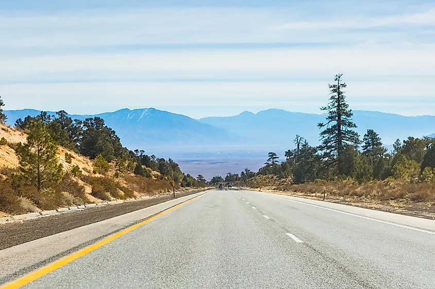 Rugged terrain in Inyo County, California.