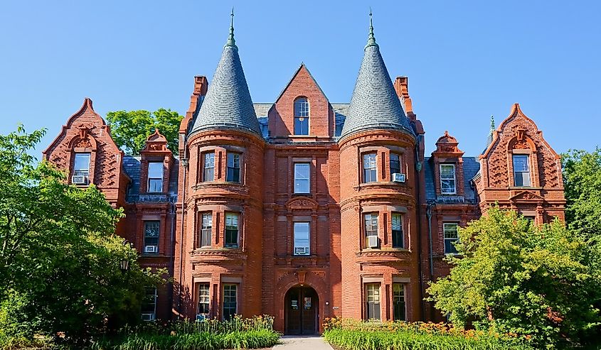 Billing hall, oldest classroom building on campus of Wellesley College