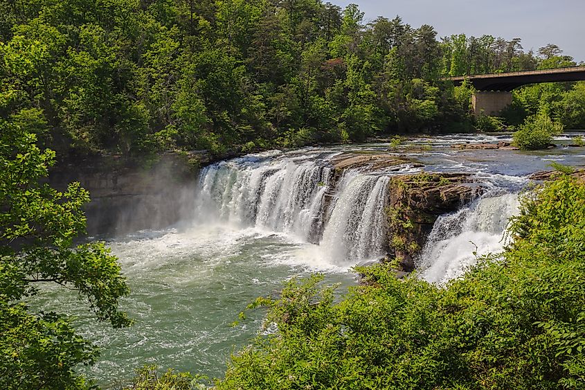 Little River Falls in Little River Canyon National Park near Fort Payne, Alabama.