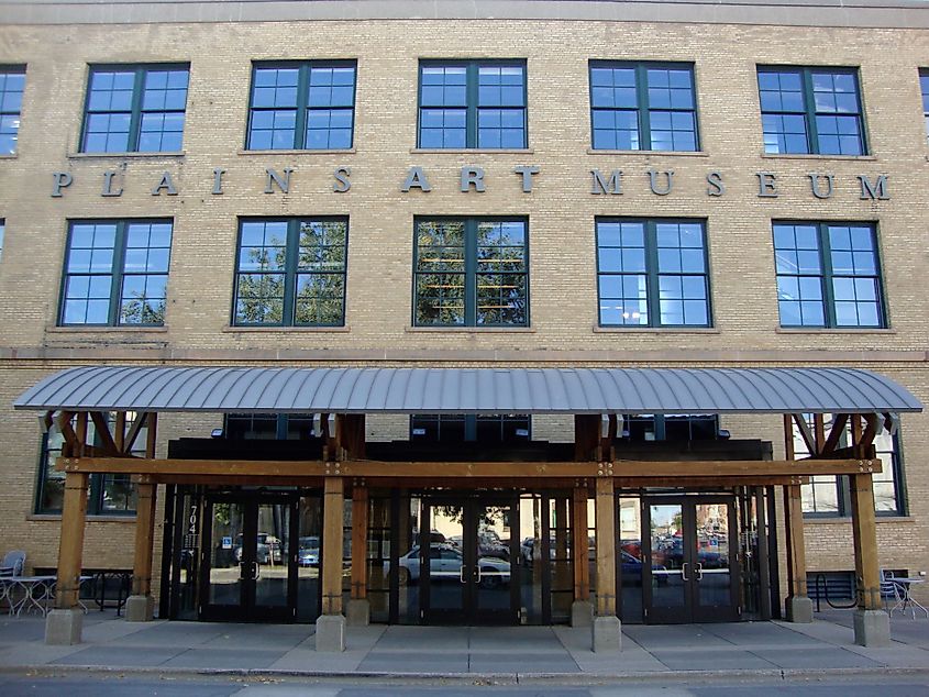 Main entrance of the Plains Art Museum in Fargo, North Dakota