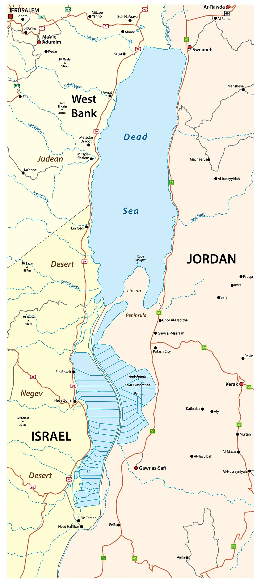 Dead Sea map