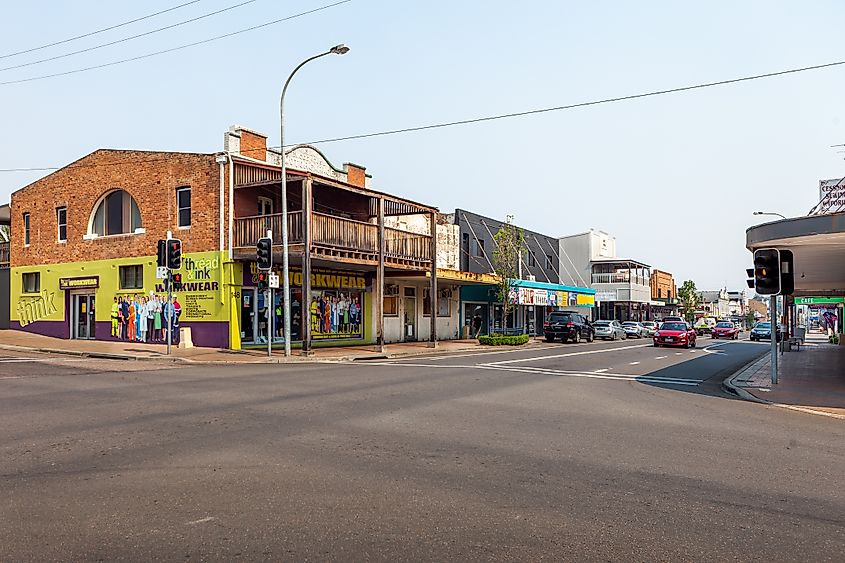 Vincent street in Cessnock a city in the Hunter region of New South Wales, Australia,