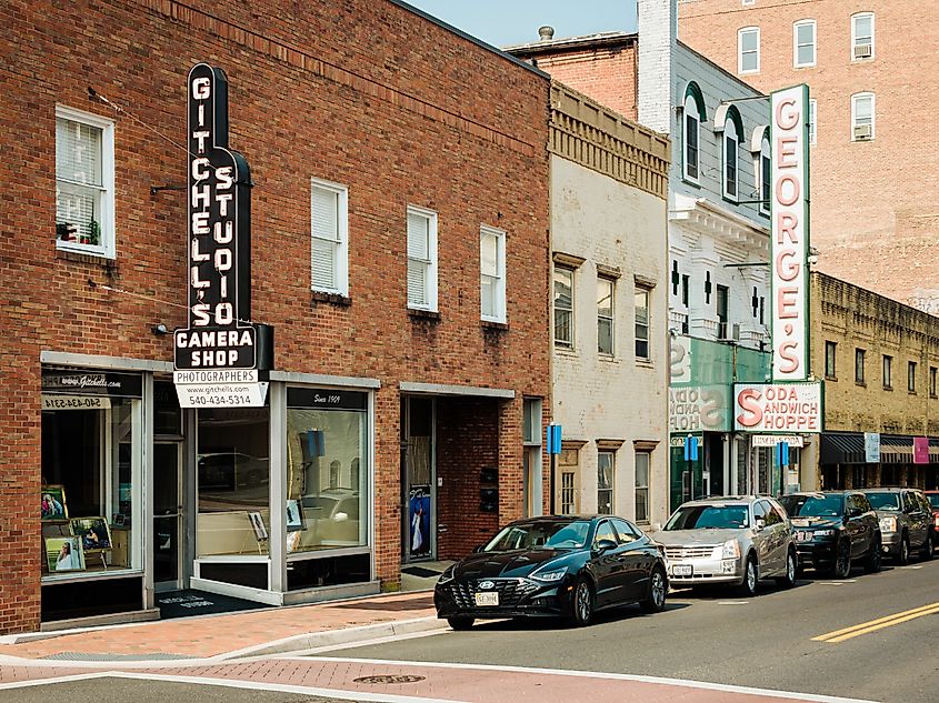 Market Street in downtown Harrisonburg, Virginia