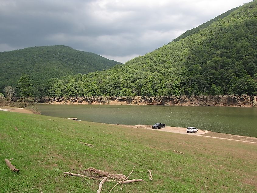 The landscape of Little Pine State Park in Pennsylvania.