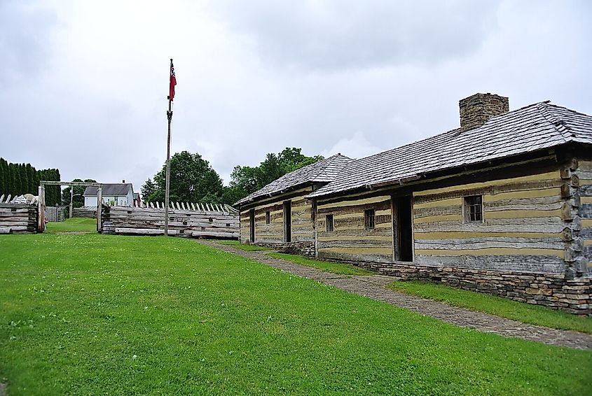 Reconstructed defenses of Fort Ligonier, Pennsylvania.