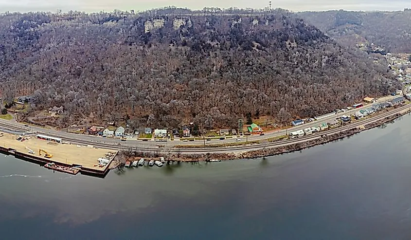 Overlooking Fountain City, Wisconsin.